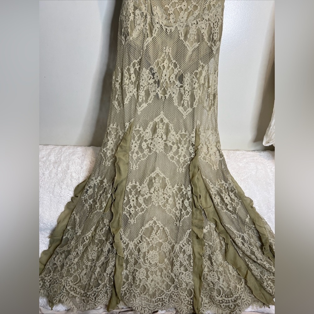 Free People For Love & Lemons Shirley Lace Bodysuit Maxi Dress - Picture 6 of 9